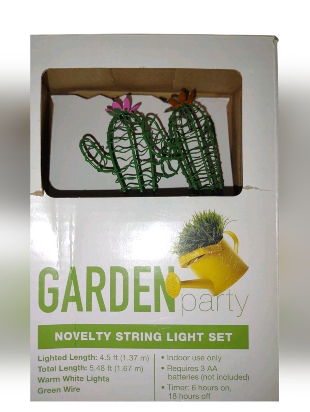 Green Cactus Battery Operated NEW To